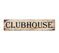 Vintage Metal Tin Sign Clubhouse for Home Bar Pub Kitchen Garage Restaurant Wall Deocr Plaque Signs 4x16 Inch