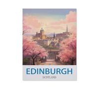 Vintage Metal Tin Sign，Edinburgh Scotland，Bath Room Decor, Nursery Decor, Home Decor, Bathroom Wall Art Tin plaque(15x30cm）6x12 inch-CO77
