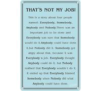 Vintage Metal Tin Sign Fashionable That's not My Job Blechschild Schild Blech Vintage Aluminum Sign For Kitchen Home Coffee Wall Decor Metal Tin Sign 6x8 Inch