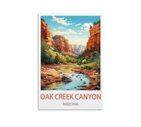 Vintage Metal Tin Sign for Cafe Oak Creek Canyon Arizonas Tin Bar Signs, Retro Iron Art Wall Decorations for Cafe Bar Pub Home Art Plaque Poster 15x30cm