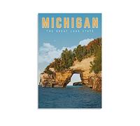 Vintage Metal Tin Sign Funny Retro Michigan Great Lake State Decorative Tin Metal For Home Office Bar Coffee Shop Pub Shed Man Cave 15x30cm
