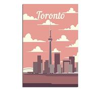 Vintage Metal Tin Sign Funny Retro Toronto Canada Skyline Decorative Tin Metal For Home Office Bar Coffee Shop Pub Shed Man Cave 20x30CM