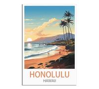 Vintage Metal Tin Sign Funny Wall Decor Kitchen Garage Dining Room Home Decor Hotel Decor Gift Honolulu Hawaii Posters 15x30cm