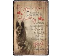 Vintage Metal Tin Sign German Shepherd I Became Your You Became Mine Vintage Metal Sign For Home Decor Cub Men Pub Cave Bar Cafe 20x30cm