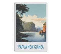 Vintage Metal Tin Sign,Home & Coffee Decor, Unique Garden & Kitchen Poster, Great Present for Free Spirits，Papua New Guinea15 x 40 cm（ 6 x 16 inch）A664