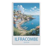 Vintage Metal Tin Sign,Home & Coffee Decor, Unique Garden & Kitchen Poster, Great Present for Free Spirits，Ilfracombe Devon15x30cm（6x12 Zoll）A884