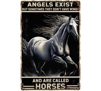 Vintage Metal Tin Sign Horses Sign Funny Tin Signs Vintage Posters For Home Kitchen Office Coffee Bar Wall Art Sign 8x12 Inch