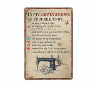 Vintage Metal Tin Sign - In My Sewing Room Wall Art for Sewing Lovers gifts Metal Hanging Sign Gift for Home Bar Coffee Kitchen Cafe Farm Store Garage Club Sewing Room Poster 8x12 Inch