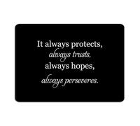 Vintage Metal Tin Sign It Always Protects, Always Trusts, Always Hopes Man Cave Decor Metal Plaque for Living Room Office Home Art Poster Gift for Restaurants 10x14 Inch