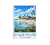 Vintage Metal Tin Sign Kiawah Island South Carolinas Vintage Metal Tin Sign Inspirational Retro Art Poster for Home Office, Cafe Bar Wall Decor 15x30cm