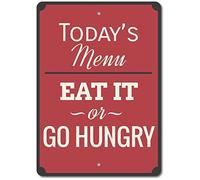 Vintage Metal Tin Sign Kitchen Menu Today fts Menu Eat It or Go Hungry for Home Bar Pub Kitchen Garage Restaurant Wall Deocr Plaque Signs 12x8inch, At025