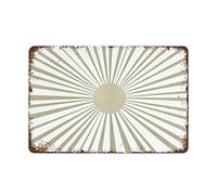 Vintage Metal Tin Sign Large Neutral Horizontal Large Sun Art Print Abstract Boho Print Mid Century Sun Art Garage Man Cave Retro Posters Bar Pub Wall Decor 12x8 Inch