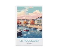Vintage Metal Tin Sign Le Pouliguen France Vintage Metal Tin Sign for Cafe, Bar, Pub, Beer Club Wall Decor 20x30cm