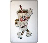 Vintage Metal Tin Sign Let’S All Go To The Lobby And Get A Soda Pop Funny Bathroom Wall Decor Sign Unisex Bathroom Retro for Bath Bedroom Dress Room Decor Printing Toilet Tin Signs 8x12 Inch