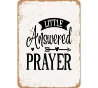 Vintage Metal Tin Sign Little Answered Prayer - Retro Wall Decor for Home, Cafe, and Garden 8x12 Inch