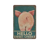 Vintage Metal Tin Sign Love Grows Here Succulents Pot Potted Cactus Botanical Flower Love Quote Valentine'S Day Sign Funny Novelty Garage Home Decor Wall Art Tin Signs 8"x12"