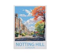 Vintage Metal Tin Sign,Notting Hill London,Retro Wall Decor Art Tin Sign for Home Coffee Bar Restaurant Pub(15x30cm)6x12 inch-BR71