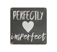 Vintage Metal Tin Sign Perfectly Imperfect Signs Bar Restaurant Cafe Decorated Plaque,Living Room Bedroom Office Bathroom Funny Tin Sign,Art Wall Decorated Metal Signs 12x12 inch