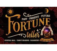 Vintage Metal Tin Sign Psychic Reading Fortune Teller Poster Novelty Country Farm Kitchen Home Garden Wall Art Decor Garage Decoration 8x12 Inch