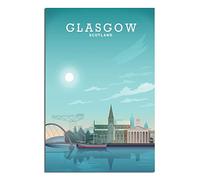 Vintage Metal Tin Sign Scotland Glasgow River Clyde Metal Wall Art Bar Sign for Kitchen Pubs Coffee Metal Wall Decoration 30x30CM