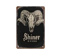 Vintage Metal Tin Sign,Shiner Bock Beer Texas Ram,Bath Room Decor, Nursery Decor, Home Decor, Bathroom Wall Art Tin plaque(20x30cm）8x12 inch-B32