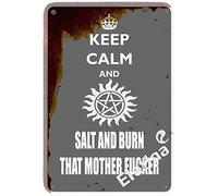 Vintage Metal Tin Sign - Super-Natural Thick Plate Print, Farmhouse Friends TV Show Kitchen Pub Shop Décor, Man Cave S-4 Wall Art, Retro Aluminum Sign 8x12 INCH