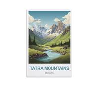 Vintage Metal Tin Sign Tatra Mountains Europe Vintage Wall Tin Plaque Ideal for Pub Shed Bar Office Man Cave Home Bedroom Dining Room Kitchen 30x40cm
