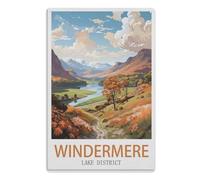 Vintage Metal Tin Sign Wall Decor Decorative Tin Sign Funny Art Plaque Poster for Home Kitchen Bar Club DecorationWindermere Lake District15 x 40 cm（ 6 x 16 inch）A813