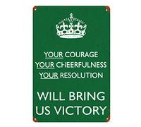 Vintage Metal Tin Sign Your Courage Your Cheerfulness Your Resolution Will Bring Us Victory Home Bar Hotel Club Wall Decor Sign 12X8Inch