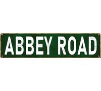Vintage Metal Tin Signs Abbey Road Street Sign for Retro Country Amusement Park Scenic Road Sign Wall Decor 4x16 inches