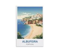 Vintage Metal Tin Signs Albufeira Portugal Wall Poster Retro Tin Sign Metal Plaque for Bar Wall Decor Home Living Room Wall Art Decor 20x30cm