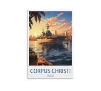 Vintage Metal Tin Signs Corpus Christi Texas Garden & Kitchen Poster, Inspirational Sign Home Wall Art Decor for Home Kitchen Bar Club Decoration 20x30cm