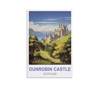 Vintage Metal Tin Signs Dunrobin Castle Scotland Wall Poster Retro Tin Sign Metal Plaque for Bar Wall Decor Home Living Room Wall Art Decor 30x40cm