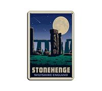 Vintage Metal Tin Signs England Stonehenge Travel Tin Signs Metal Poster Wall Decor Office Cafe Bathroom Badroom 20x30cm