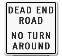 Vintage Metal Tin Signs Funny Traffic Signs DEAD END ROAD NO TURN AROUND Indoor & Outdoor Street Road Farm Hanging Poster
