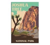 Vintage Metal Tin Signs Joshua Tree National Park California Vintage Tin Sign Metal Retro Art Wall Poster for Home Club Garden Decor 30x40CM