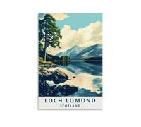 Vintage Metal Tin Signs Loch Lomond Scotland Ideal for Pub Shed Bar Office Man Cave Home Bedroom Dining Room Kitchen 20 * 30CM
