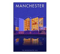 Vintage Metal Tin Signs Manchester Bridgewater Hall Ideal for Pub Shed Bar Office Man Cave Home Bedroom Dining Room Kitchen 15x30CM