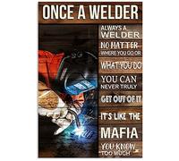 Vintage Metal Tin Signs Once A Welder Always A Welder Tin Signs Vintage Funny Bar Club Cave Home Kitchen Wall Decor 30X20CM