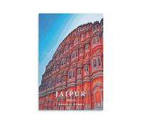 Vintage Metal Tin Signs Palace of Winds Jaipur India Vintage Tin Sign Metal Retro Art Wall Poster for Home Club Garden Decor 15x30cm