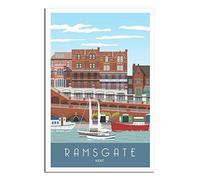 Vintage Metal Tin Signs Ramsgate Harbour Kent Ideal for Pub Shed Bar Office Man Cave Home Bedroom Dining Room Kitchen 15x30CM
