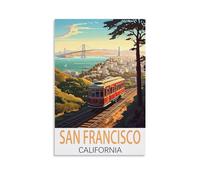 Vintage Metal Tin Signs San Francisco California Ideal for Pub shed Bar Office Man Cave Home Bedroom Dining Room Kitchen Gift 15x30cm