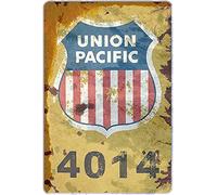 Vintage Metal Tin Signs Union Pacific Railway Logo Train Railroad Rustic Decorin Plaque Sign For Home Cave Garage bar Country Poster Club Wall Decoration Signs 8x12 Inch