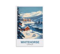 Vintage Metal Tin Signs Whitehorse Canada Art Retro Plaque for Bars Pub Playroom Man Cave Wall Decor 30x30cm