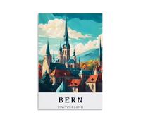 Vintage Metal Tin Wall Sign Bern Switzerland Wall Decor Art Gift for Home Bar Cafe Diner Pub Coffee Shop 20x30cm