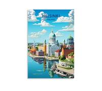 Vintage Metal Tin Wall Sign Helsinki Finland Tin Signs for Home Kitchen Bar Coffee Shop Club Orchard Decoration 30x40cm