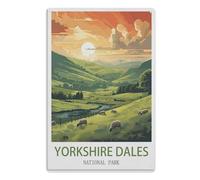Vintage Metal Tin Wall Sign Pattern Wall Decor Art Tin Sign for Cafe Bar Pub Beer Yorkshire Dales National Park15 x 40 cm（ 6 x 16 inch）A938
