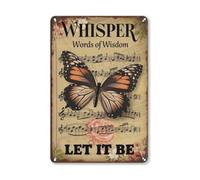 Vintage Metal Wall Art Butterfly Wisdom GardenSigns Bar Signs for Home,Retro Advertising Fans,Kitchen,DIY/Personalization Seekers S