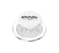 Vintage Metropolitain Paris Metro Sign Black Print PopSockets PopGrip for MagSafe