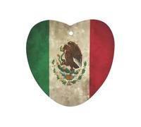 Vintage Mexico Flag Car Aromatherapy Tablets Air Freshener Hanging Scented Cards for Rooms Bathrooms Wardrobe Love form